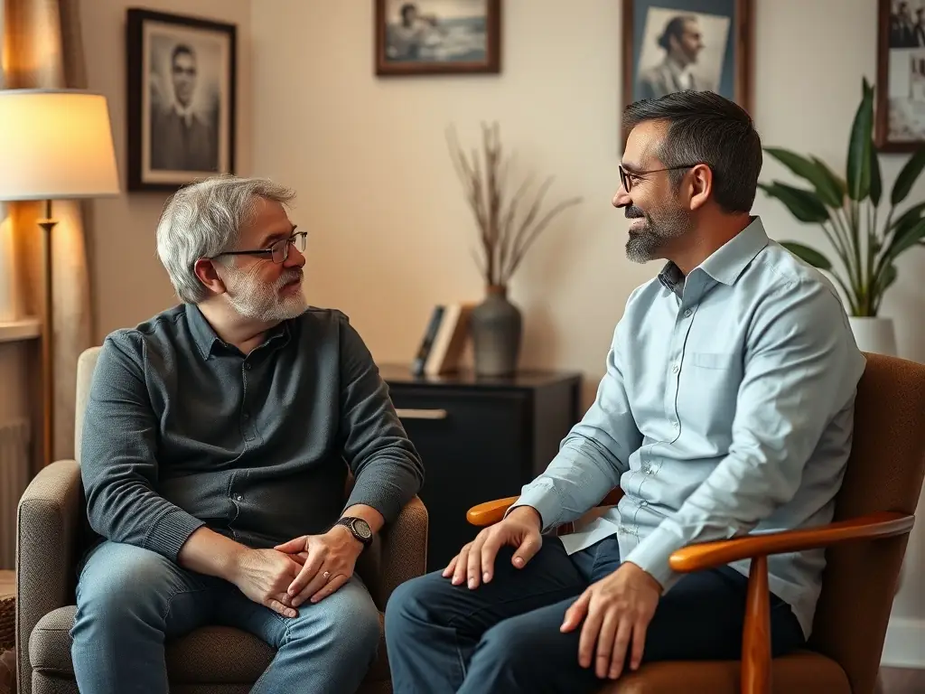 A person receiving guidance from a counselor, representing AAVL's commitment to personalized support and recovery planning. The image conveys trust, empathy, and the importance of individualized care in overcoming addiction.